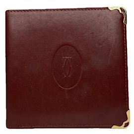 Borsa in pelle verniciata bordeaux di Cartier