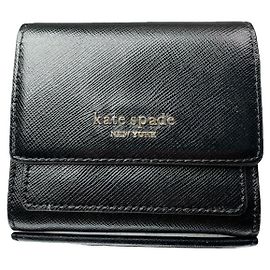 Portafoglio in pelle nera Kate Spade