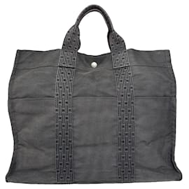 Borsa a mano in poliestere nero di Hermès