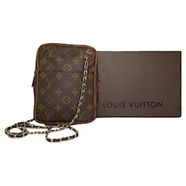 Borsa a mano in pelle marrone Louis Vuitton