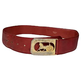 Celine Triomphe rote Leder-Gürtel - Céline