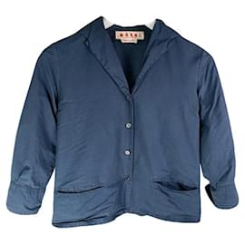 Chaqueta de algodón azul marino Marni