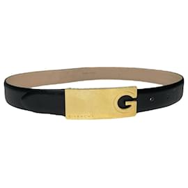 Cinturón de cuero negro Givenchy