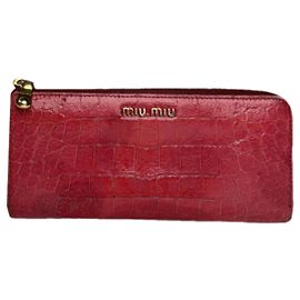 Cartera de cuero rojo Miu Miu