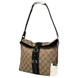 Borsa a mano in cotone beige Gucci Jackie Vintage
