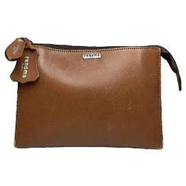 Autre Marque Pochette en cuir marron Stefanie Renoma