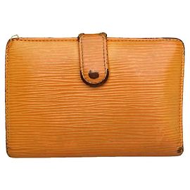 Cartera de cuero naranja Louis Vuitton Twist