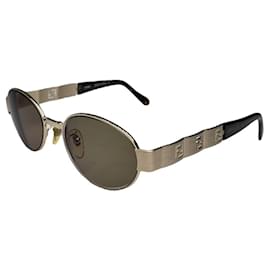 Fendi Gold-Metall Sonnenbrille
