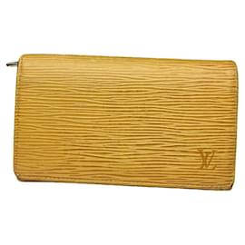 Portafoglio in pelle gialla Louis Vuitton Twist