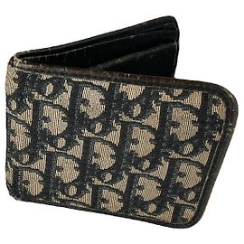 Portafoglio in cotone nero Dior 30 Montaigne