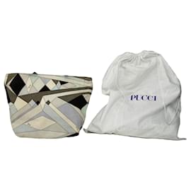 Borsa a mano in cotone marrone Emilio Pucci