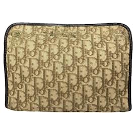 Borsa a tracolla in cotone marrone Saddle di Dior