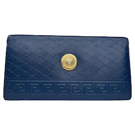 Gianni Versace blaue Lederhandtasche