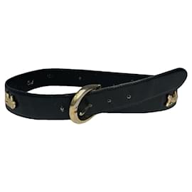 Celine Triomphe schwarze Leder-Gürtel - Céline