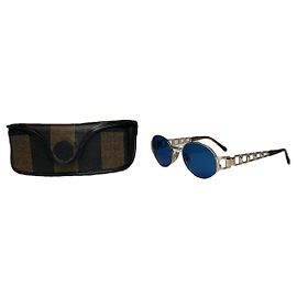 Fendi Gold-Metall Sonnenbrille