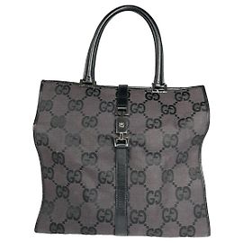 Borsa a mano in pelle nera Gucci Jackie Vintage