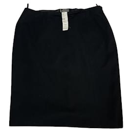 Falda de lana negra Gianni Versace