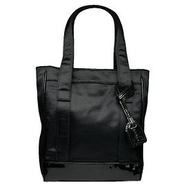 Borsa a mano vintage in poliestere nero di Gucci con bambù