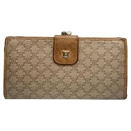 Cartera de cuero beige Celine Triomphe - Céline