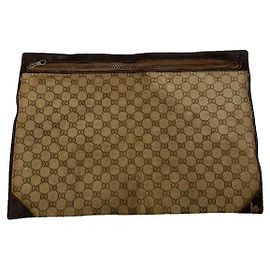 Clutch in cotone beige Gucci Dionysus