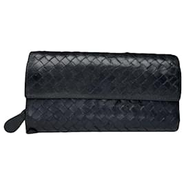 Schwarze Lederbörse von Bottega Veneta
