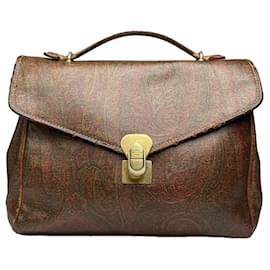Borsa in pelle marrone Etro