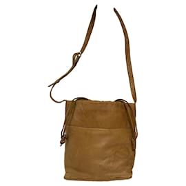 Borsa a mano in pelle marrone Flamenco Loewe