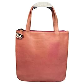 Borsa in pelle rosa The Tag Tote di Marc Jacobs