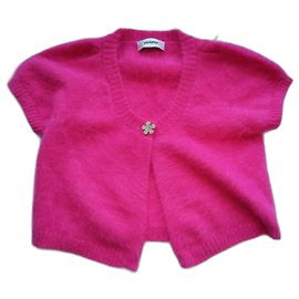 Autre Marque Cárdigan micro fuzzy Guizio fucsia de angora Talla S