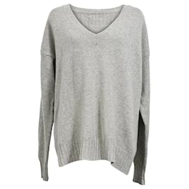 Isabel Marant Etoile V-Ausschnitt Pullover aus grauer Wolle