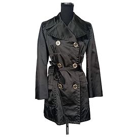 Gabardina de satén negra Dolce & Gabbana