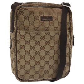 Borsa a Spalla in Tela GG Gucci Beige 122759 Auth ti2694