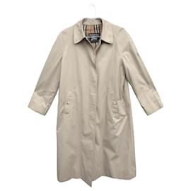 Abrigo Impermeable Burberry Beige de Algodón y Poliéster