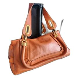 Chloé Paraty Ledertasche Cognac