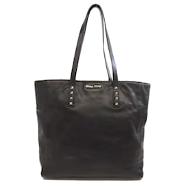 Borsa tote con borchie Miu Miu