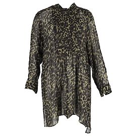 Isabel Marant Etoile Vestido mini estampado de leopardo Cray Isabel Marant em viscose verde