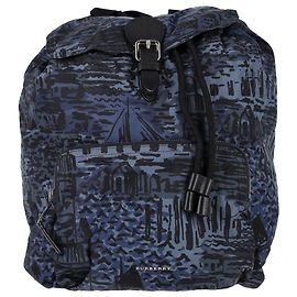 Zaino Burberry Coastal Print in poliammide blu