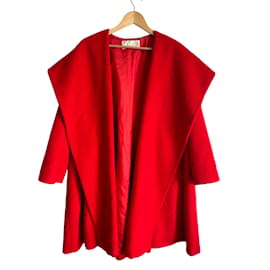 Cappotto stile mantella rosso di Chloé