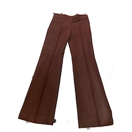 Pantaloni dritti a vita bassa in cotone spesso - Chloé