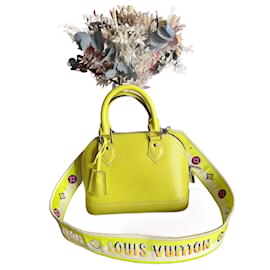 Borsa in pelle Alma Bb Louis Vuitton gialla