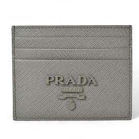 Prada Saffiano Light Gray Card Case