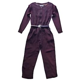 Yves Saint Laurent Jumpsuit aus Seidencrepe Lila