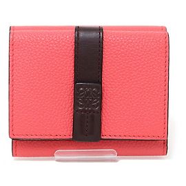 Billetera Trifold Loewe en rosa y rojo