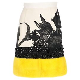 Falda multicolor adornada Giambattista Valli - Años 2020