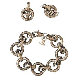 Splendida parure DOLCE & GABBANA acciaio maglia marina argento