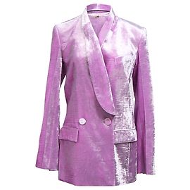 Blazer in velluto doppiopetto Nina Ricci in viscosa viola