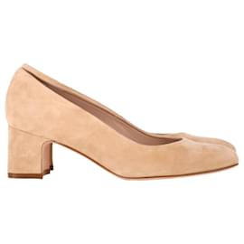 Stuart Weitzman Mary Ann 60 Décolleté in Camoscio Beige