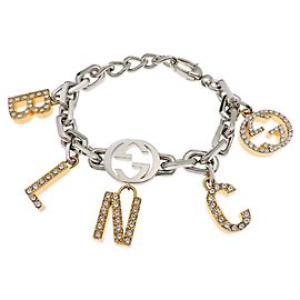 Bracciale in cristallo charm di Gucci x Balenciaga The Hacker