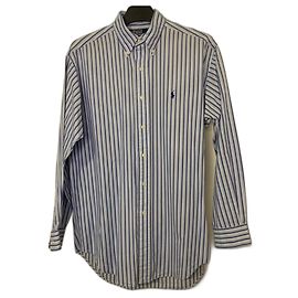 Polo Ralph Lauren Herrenhemd aus blauer Baumwolle S