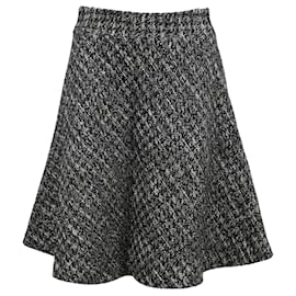 Muster Midi-Rock von RED Valentino aus schwarzer Tweedwolle - Red Valentino